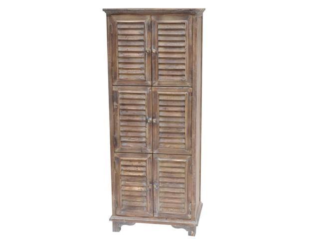 Weathered Oak 2 Door Bedside Accent Cabinet J11426