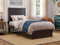 Twin XL Wood Platform Bed with Panel Headboard & Footboard L14399