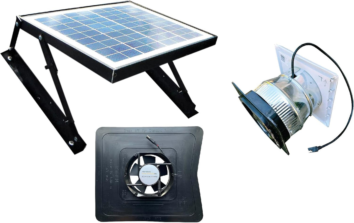 Solar Attic Fan with Crawl Space Adapter, 400 CFM O184487