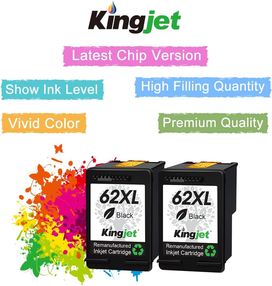2 Black Ink Cartridge Pack of 2 G186