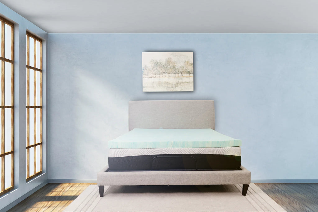 Queen Size 4 Inch Cooling Memory Foam Mattress Topper L974162