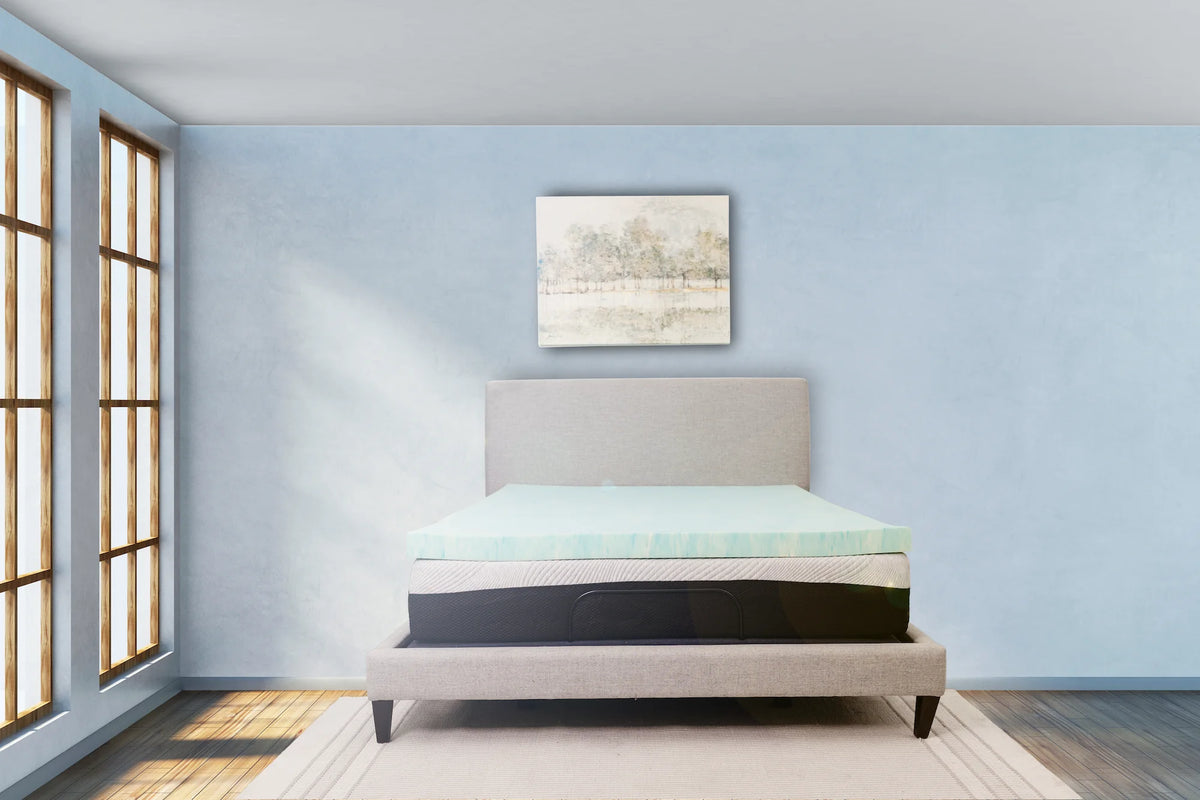 Queen Size 4 Inch Cooling Memory Foam Mattress Topper L974162