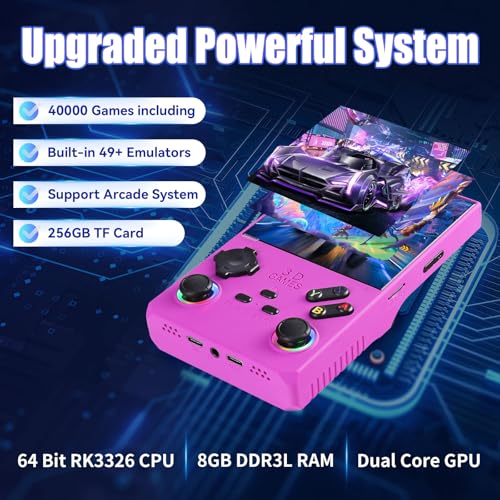 Retro Handheld Game Console 256G 4.0 Inch IPS Screen 4000mAh T7052