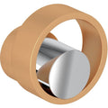 Satin Gold and Polished Chrome Trim with Circular Handle D574