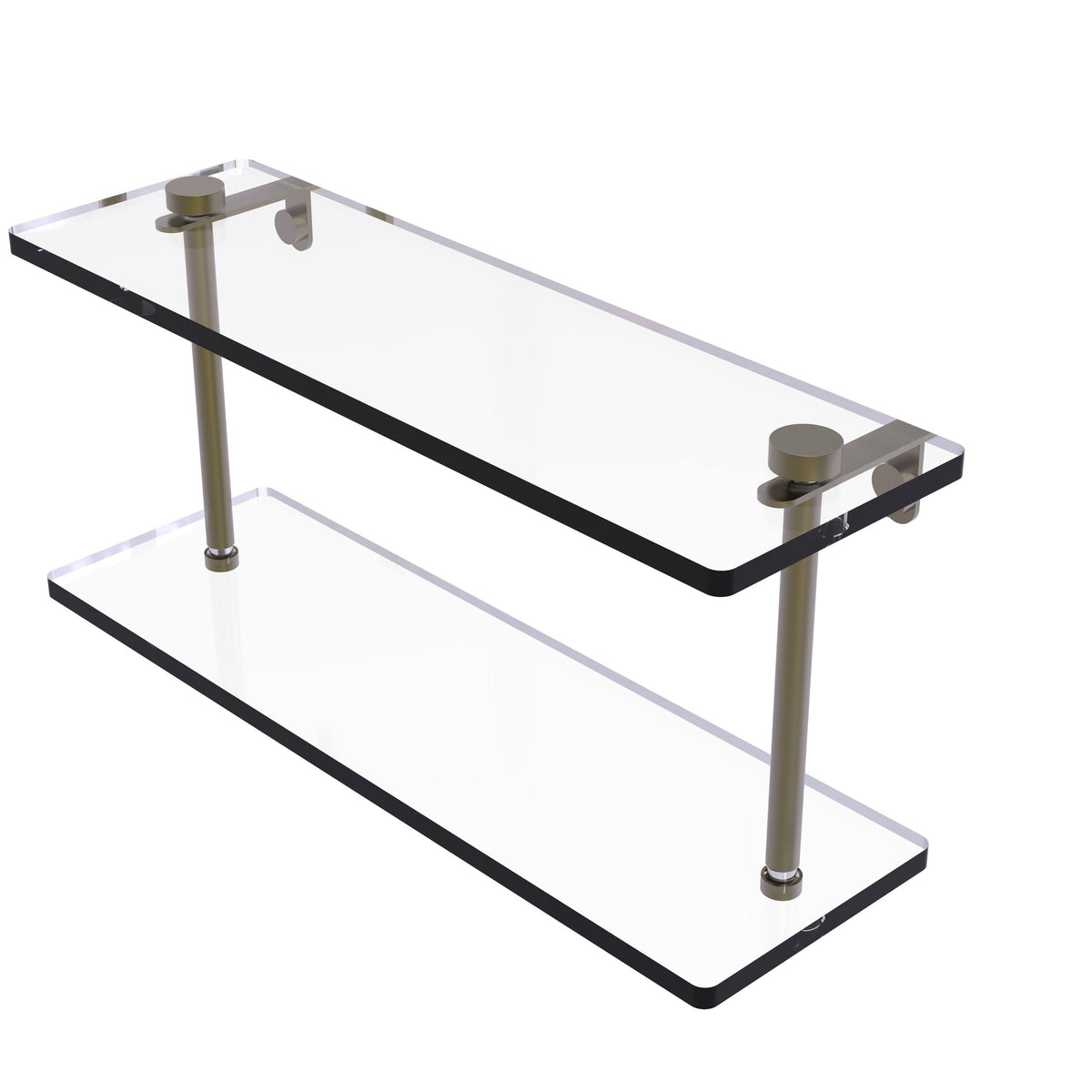 Oil Rubbed Bronze Two Tiered Glass Shelf B414