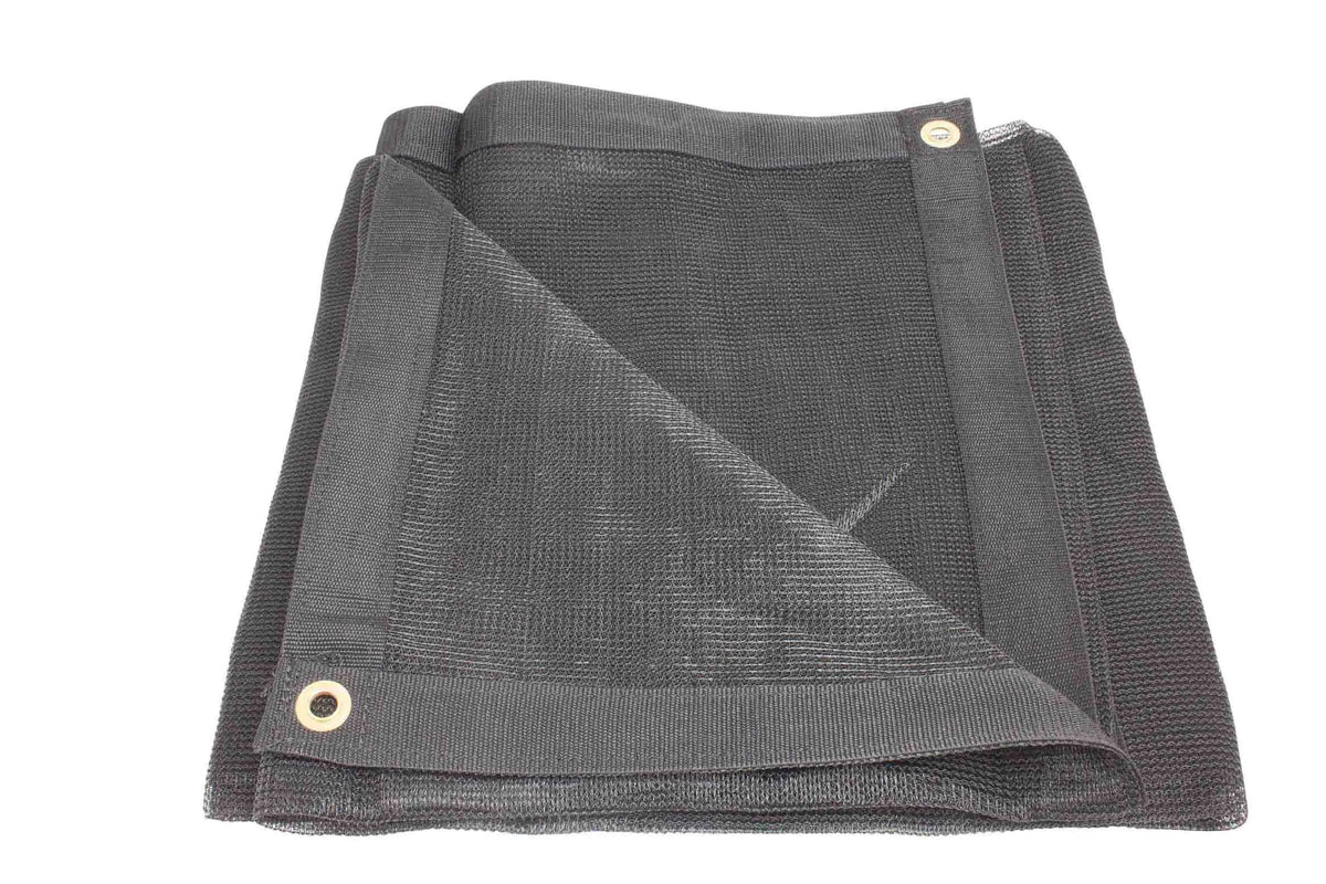 Black Heavy Duty Shade Mesh Tarps 6 oz with Grommets E623372