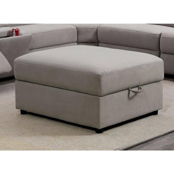 Gray Storage Ottoman A387