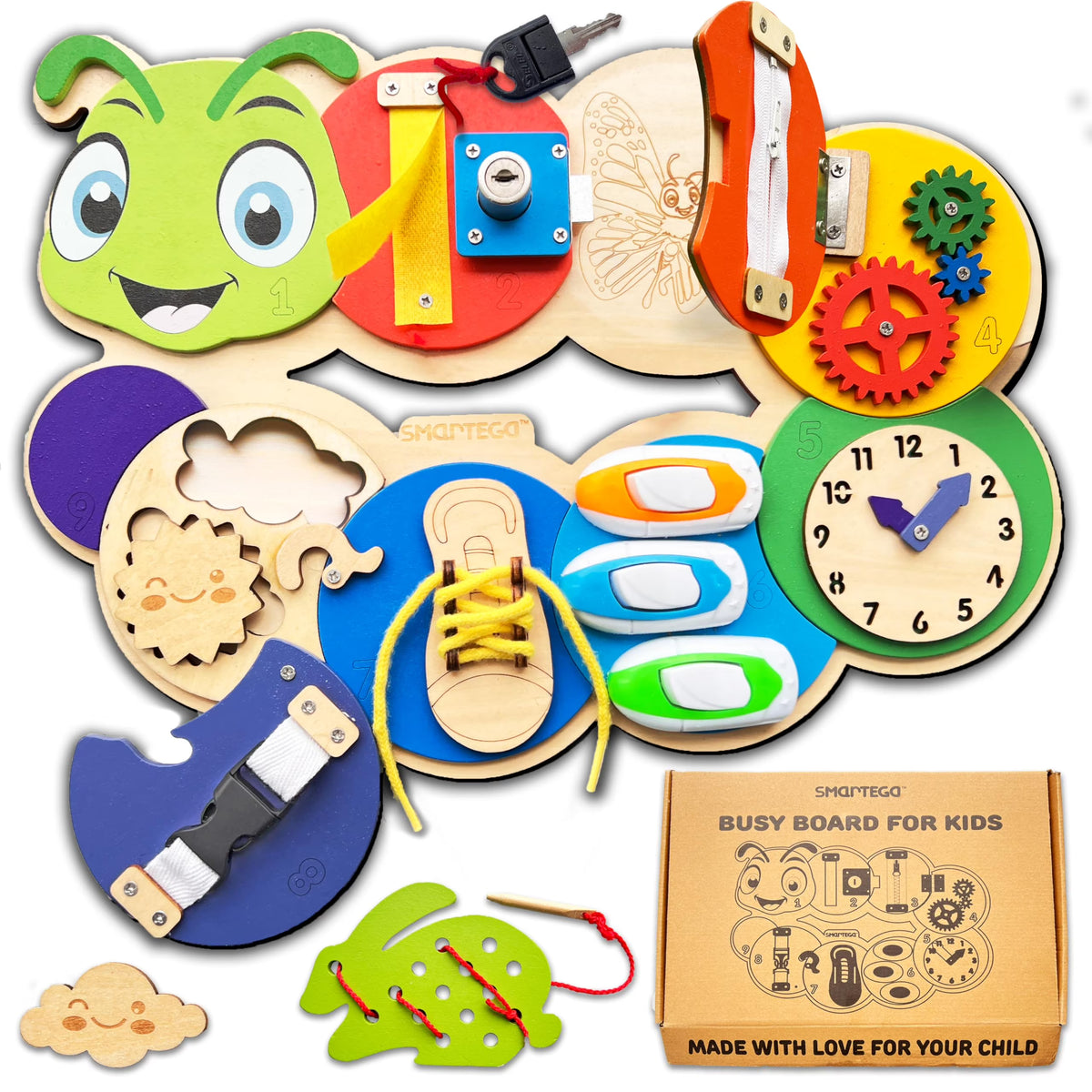 Wooden Montessori Sensory Activity Board Z877771