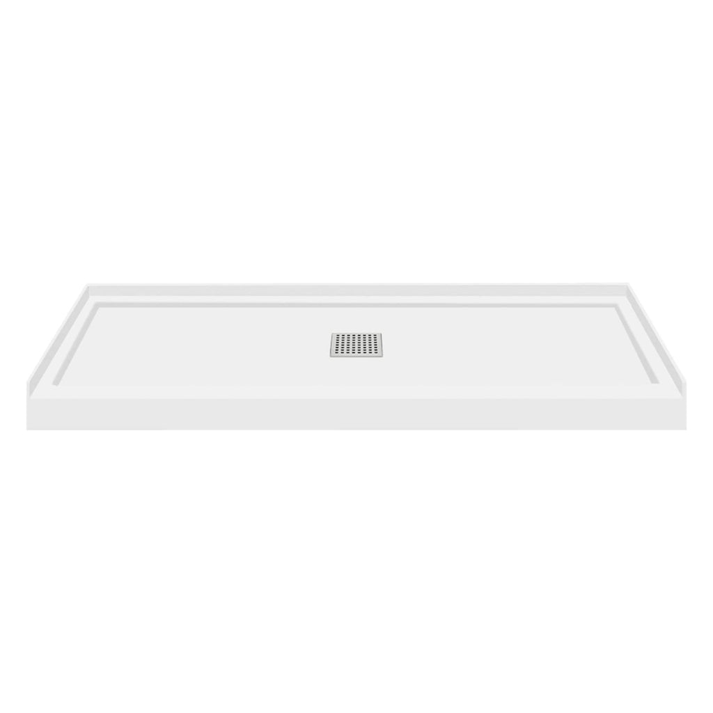 Cameo Single Threshold Shower Base with Center Drain B856092