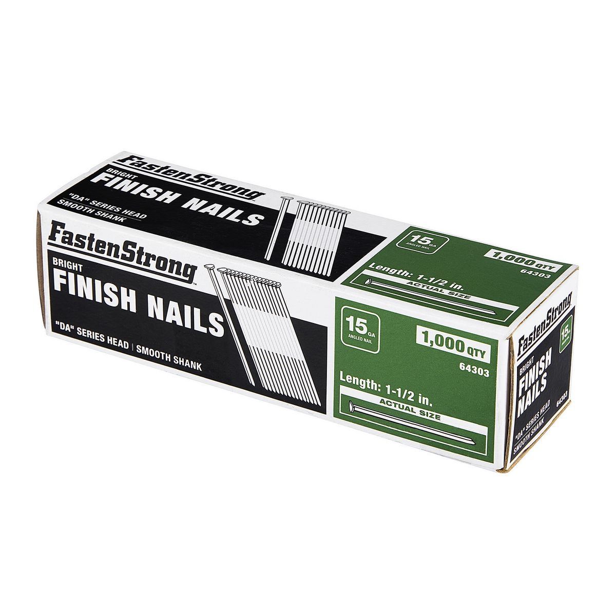 1-1/2 in. 15 GA Bright Finish Nails, 1000 Piece N754067