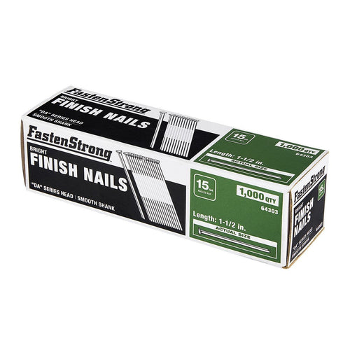 1-1/2 in. 15 GA Bright Finish Nails, 1000 Piece N754067