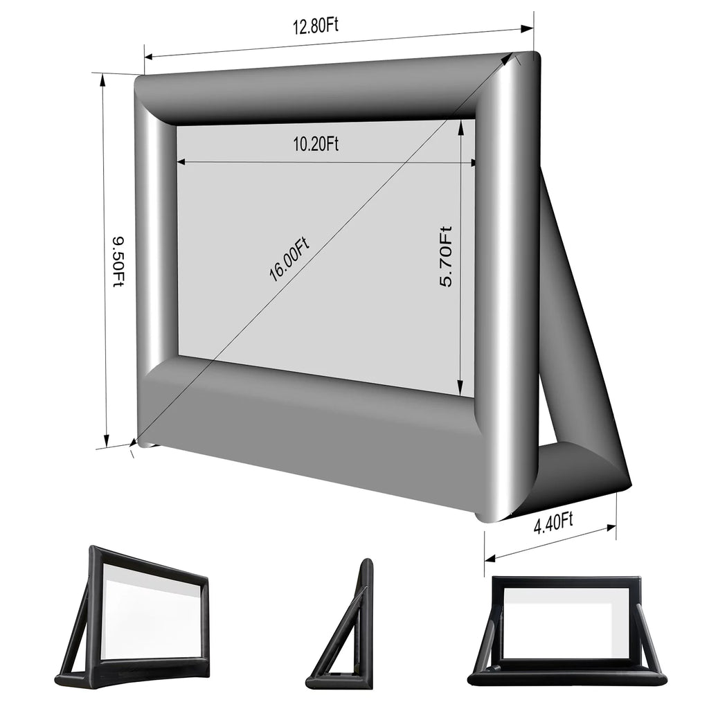 16Ft Inflatable Projector Movie Screen with Blower R4877