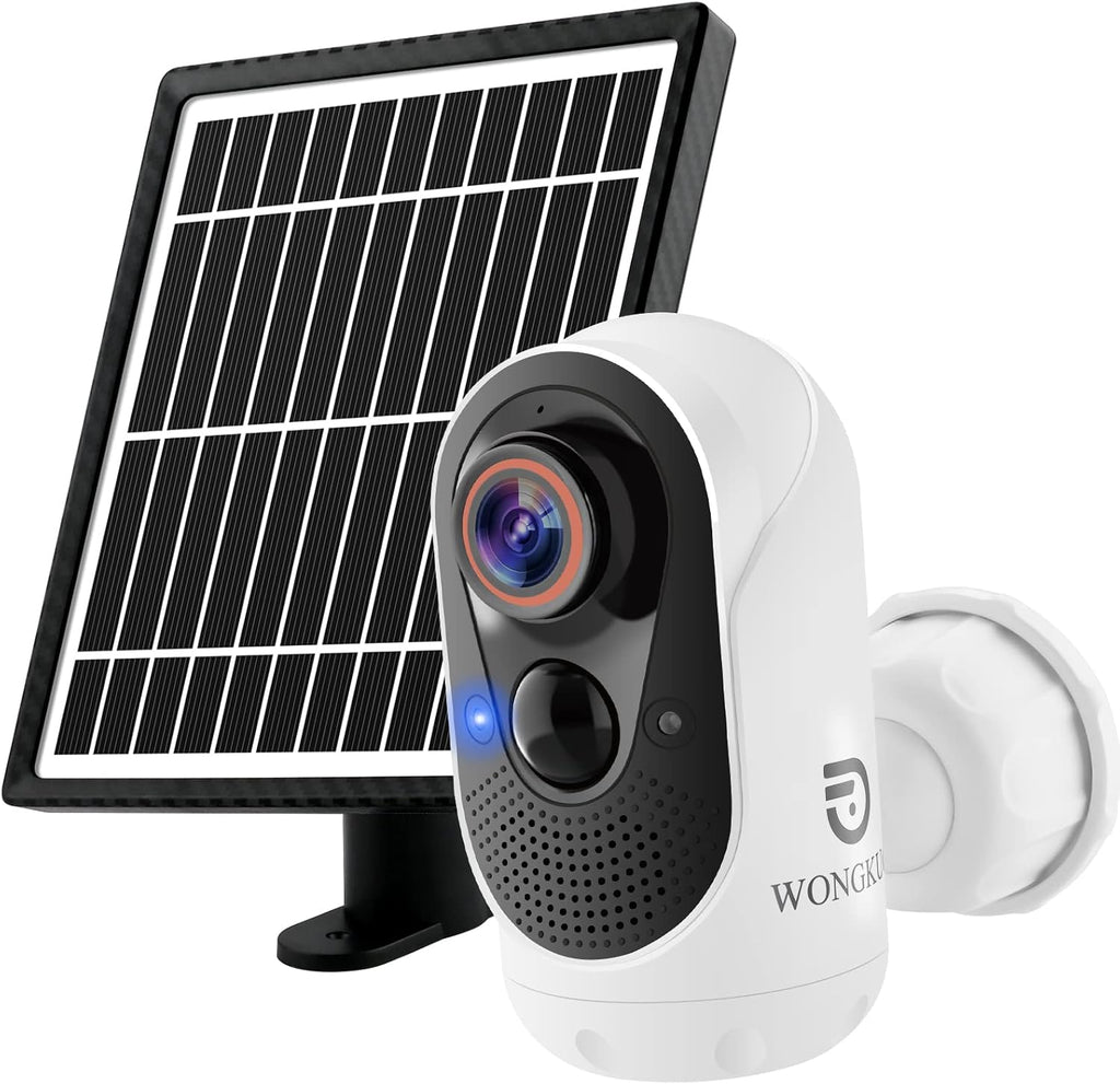 Solar Security Camera Outdoor Wireless 170° Wide View Battery Powered WiFi Night Vision Motion Sensor 2-Way Talk Waterproof T82341
