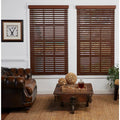 Cordless Faux Wood Blind Dark Oak V449684
