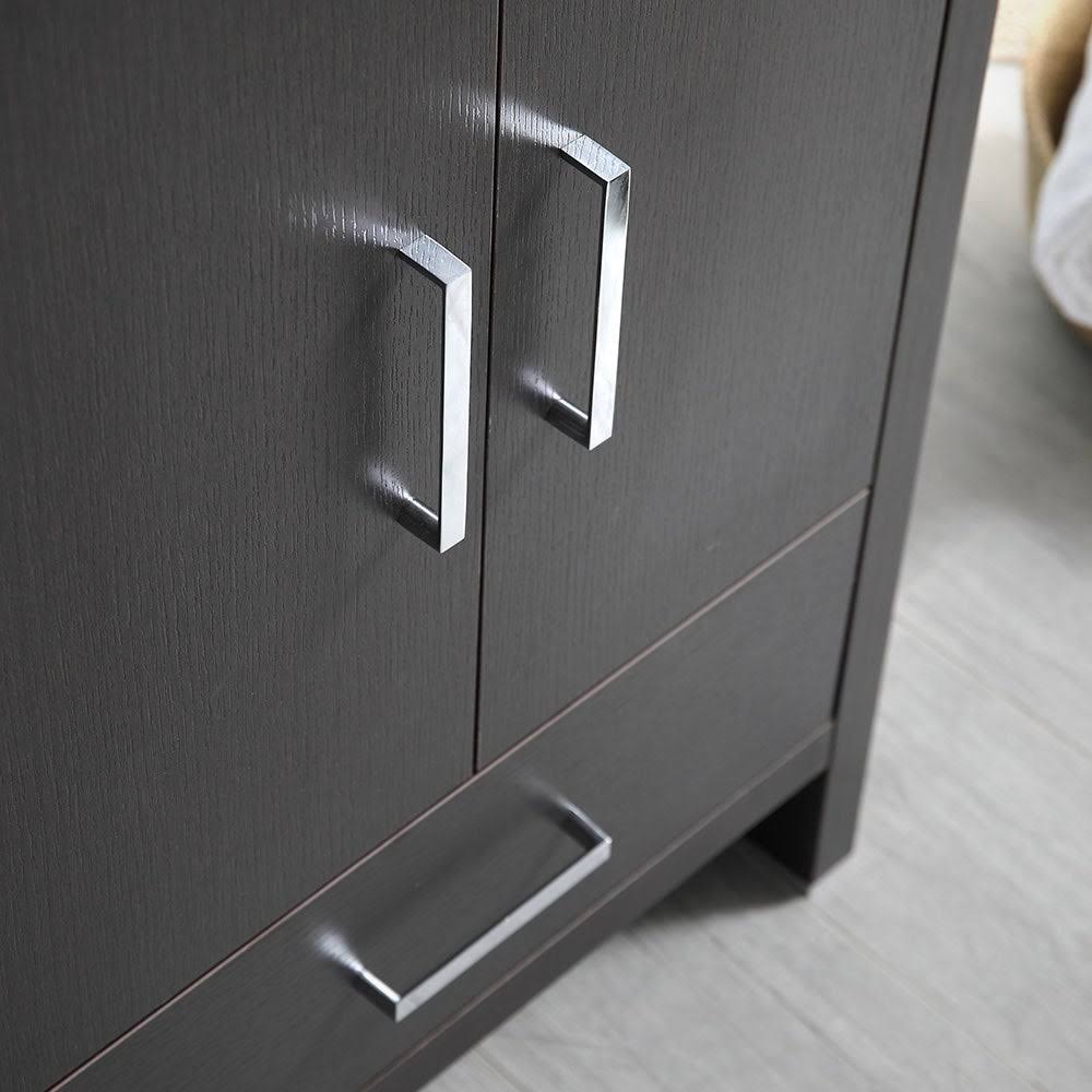 Glossy White Free Standing Bathroom Cabinet with Integrated Sink I74974