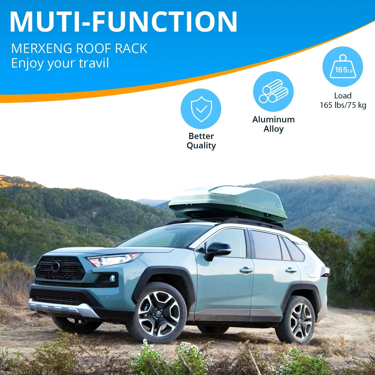 Heavy Duty Steel Roof Rack Cross Bars for Toyota RAV4 U200909
