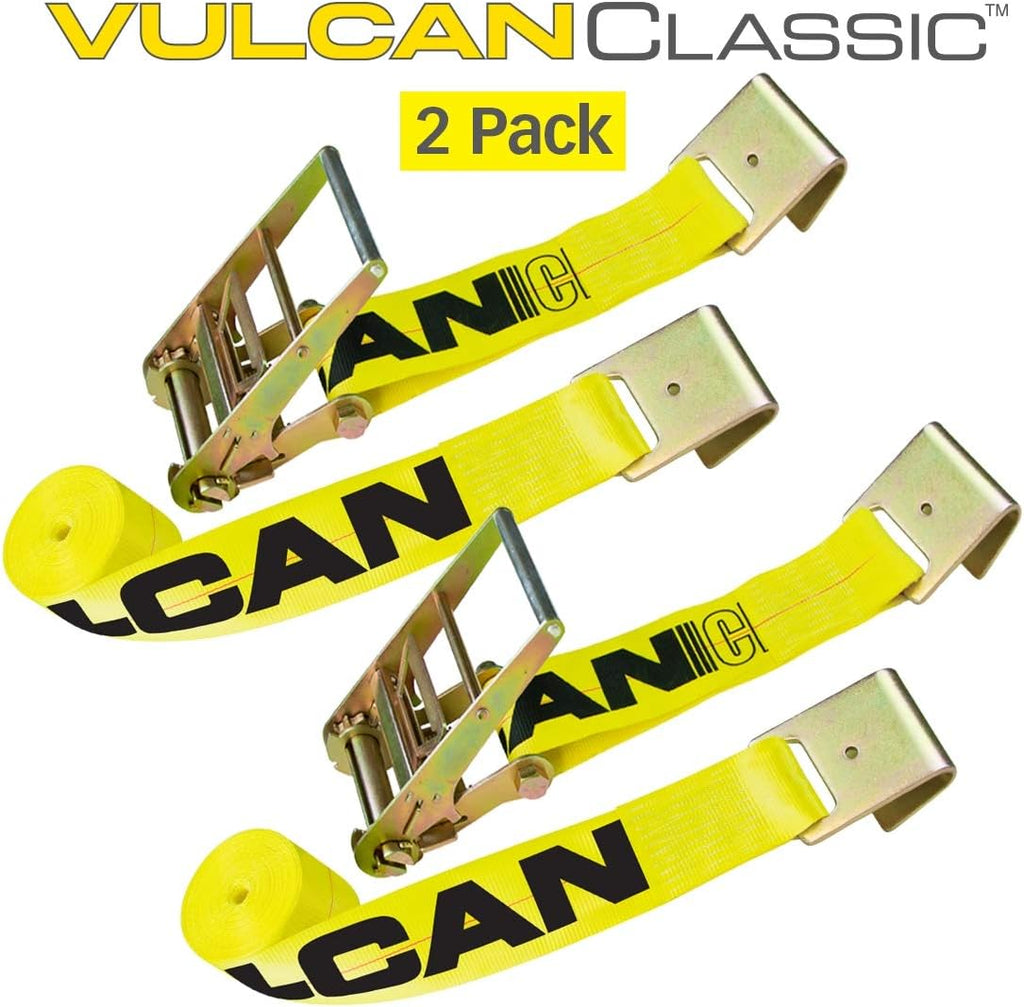 4 Inch x 30 Foot 2 Pack Ratchet Strap with Flat Hooks M277