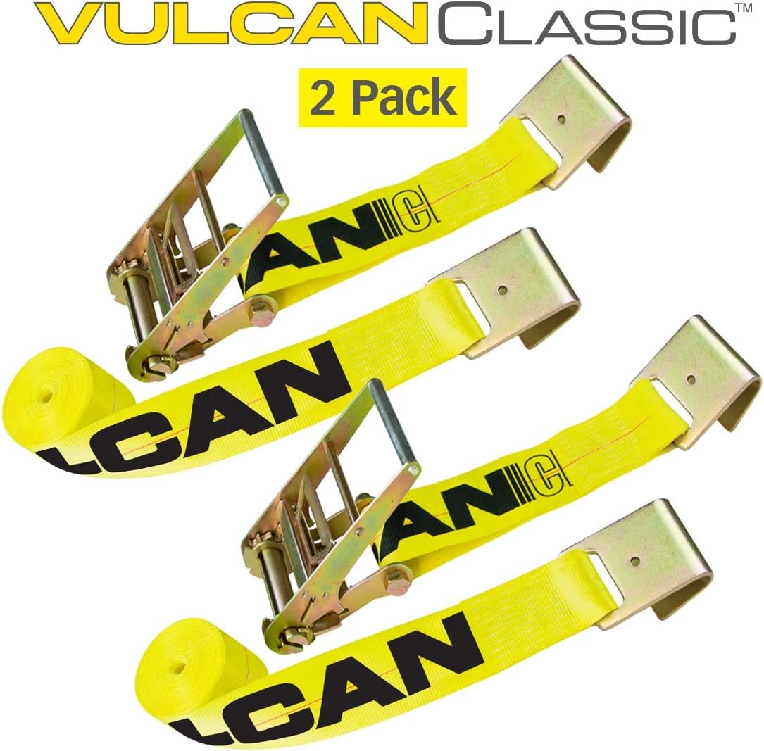 4 Inch x 30 Foot 2 Pack Ratchet Strap with Flat Hooks M277