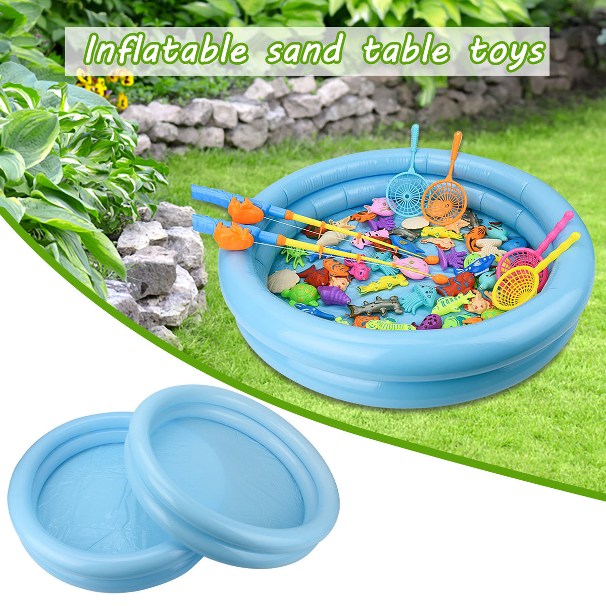 White PVC Inflatable Sandbox Tray Table Toys Z8199