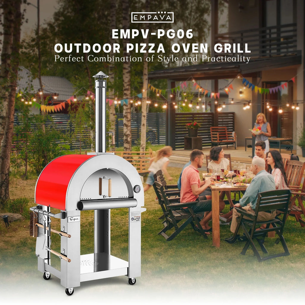 Wood Burning Outdoor Pizza Oven in Stainless Steel C57569