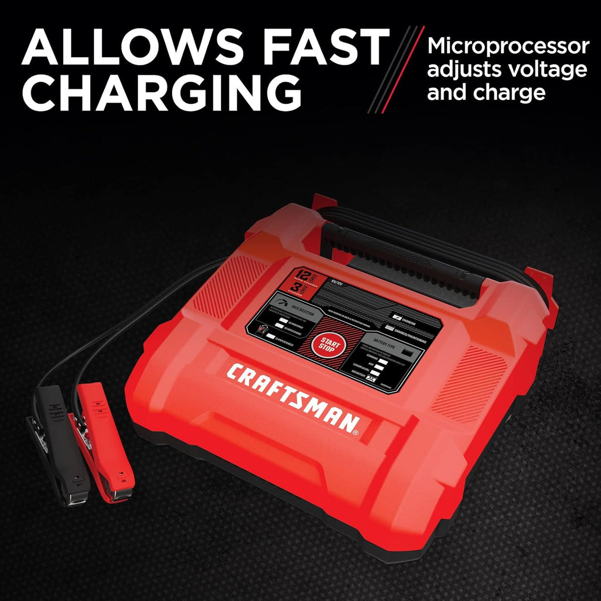 12A Automotive Battery Charger Red Pack of 2 K98141