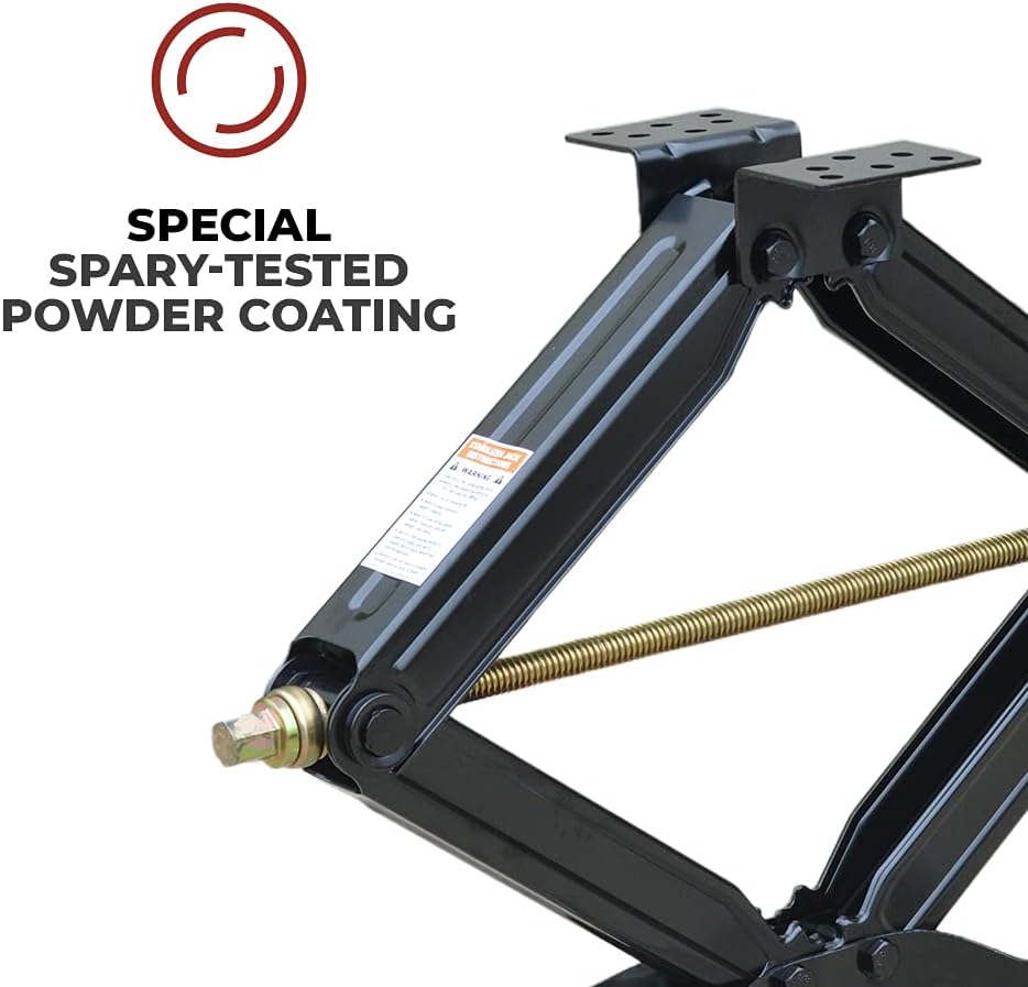 24" Scissor Jack with Crank Handle, 5000lbs Capacity, Pack of 2 T72700