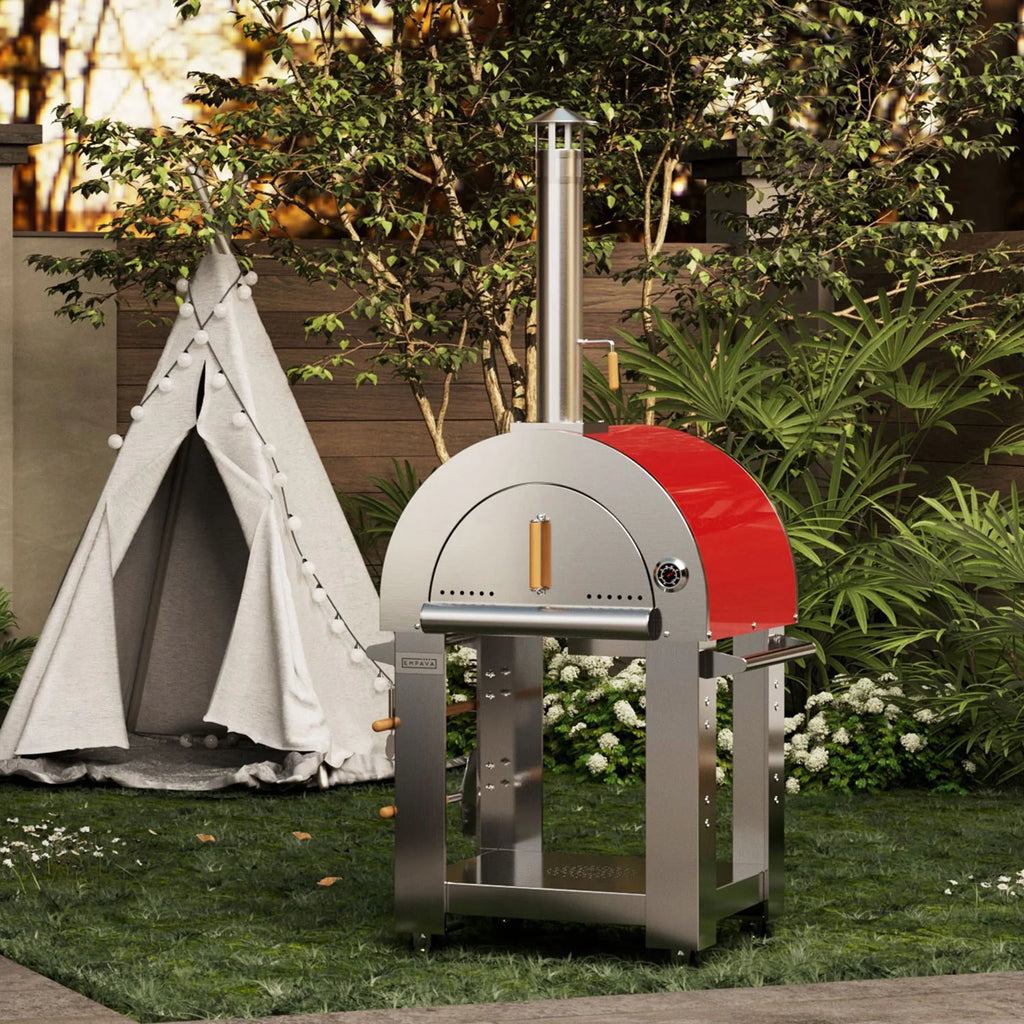 Wood Burning Outdoor Pizza Oven in Stainless Steel C57569