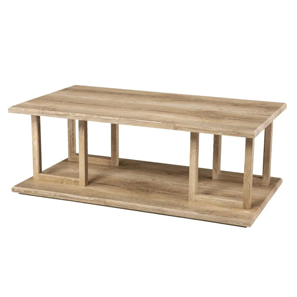 Wood Two Tier Rectangular Coffee Table C862