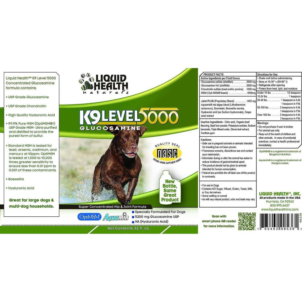 Liquid Health K9 Level 5000 Glucosamine P716
