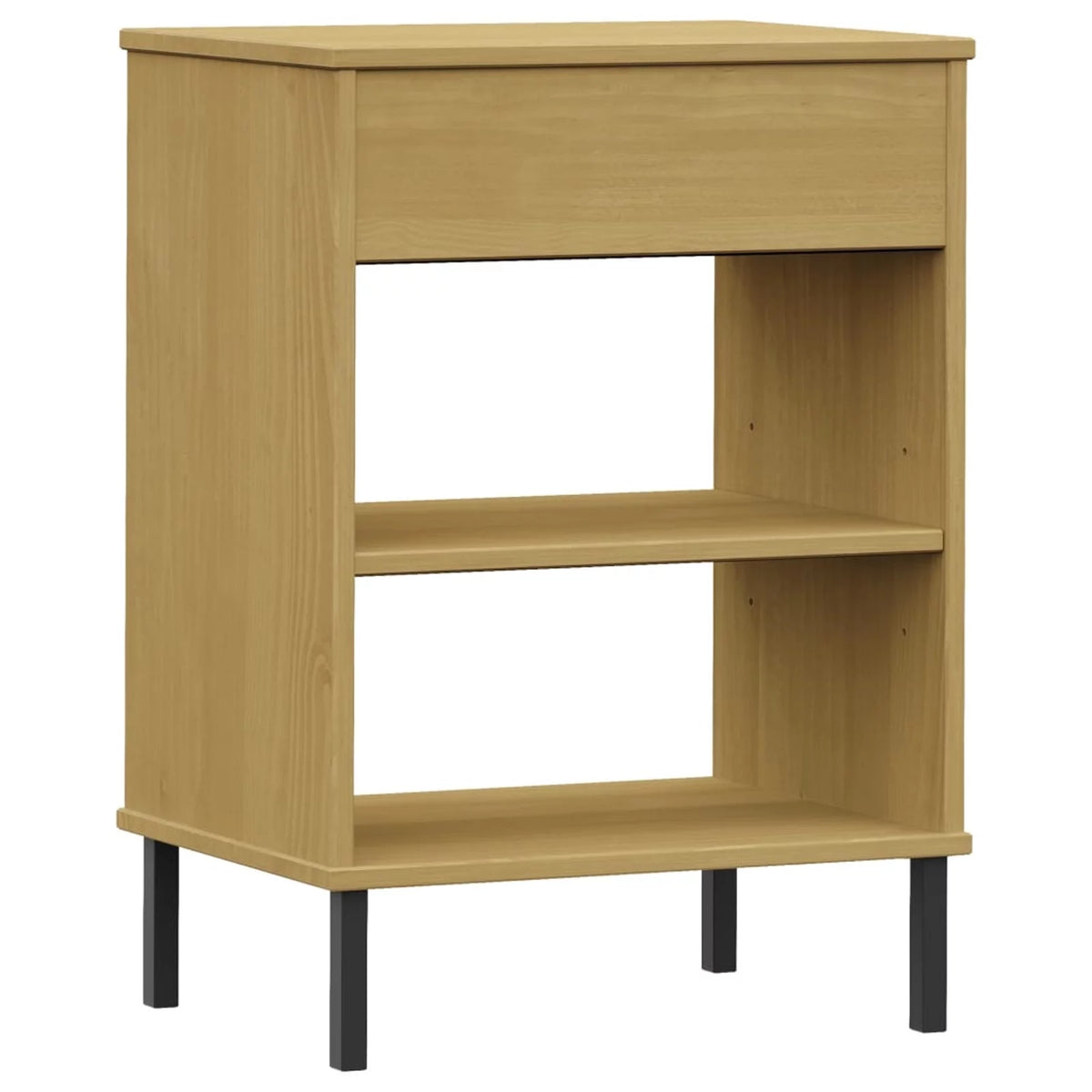 Pine Wood Console Cabinet with Drawer and Shelves Z826