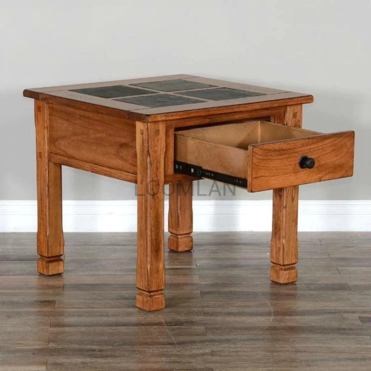 26" Transitional Wood End Table in Rustic Oak K945214
