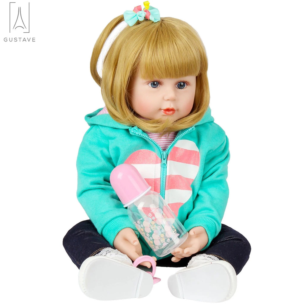 24 Inch Blond Hair Silicone Vinyl Baby Doll L503