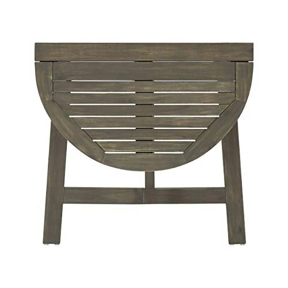 Gray Folding Acacia Wood Bistro Table S163