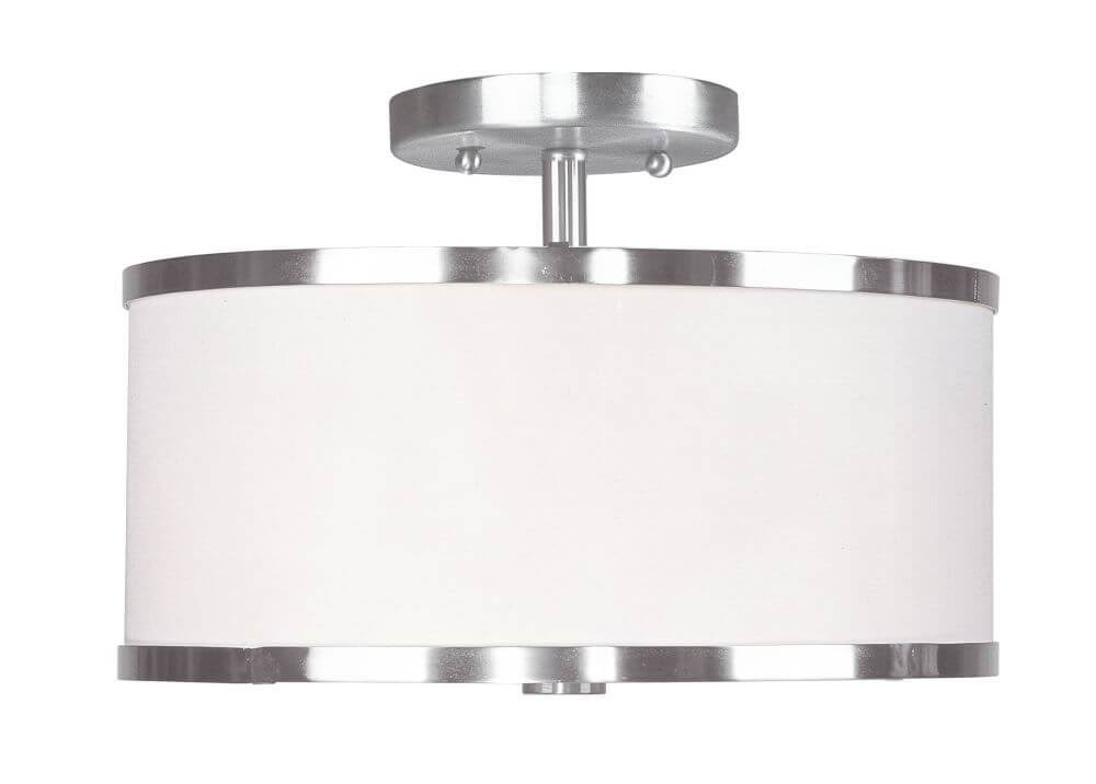 Brushed Nickel 2 Light Ceiling Mount E908035