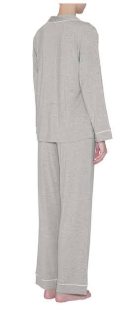Heather Grey/Sorbet Pink Long PJ Set J75933