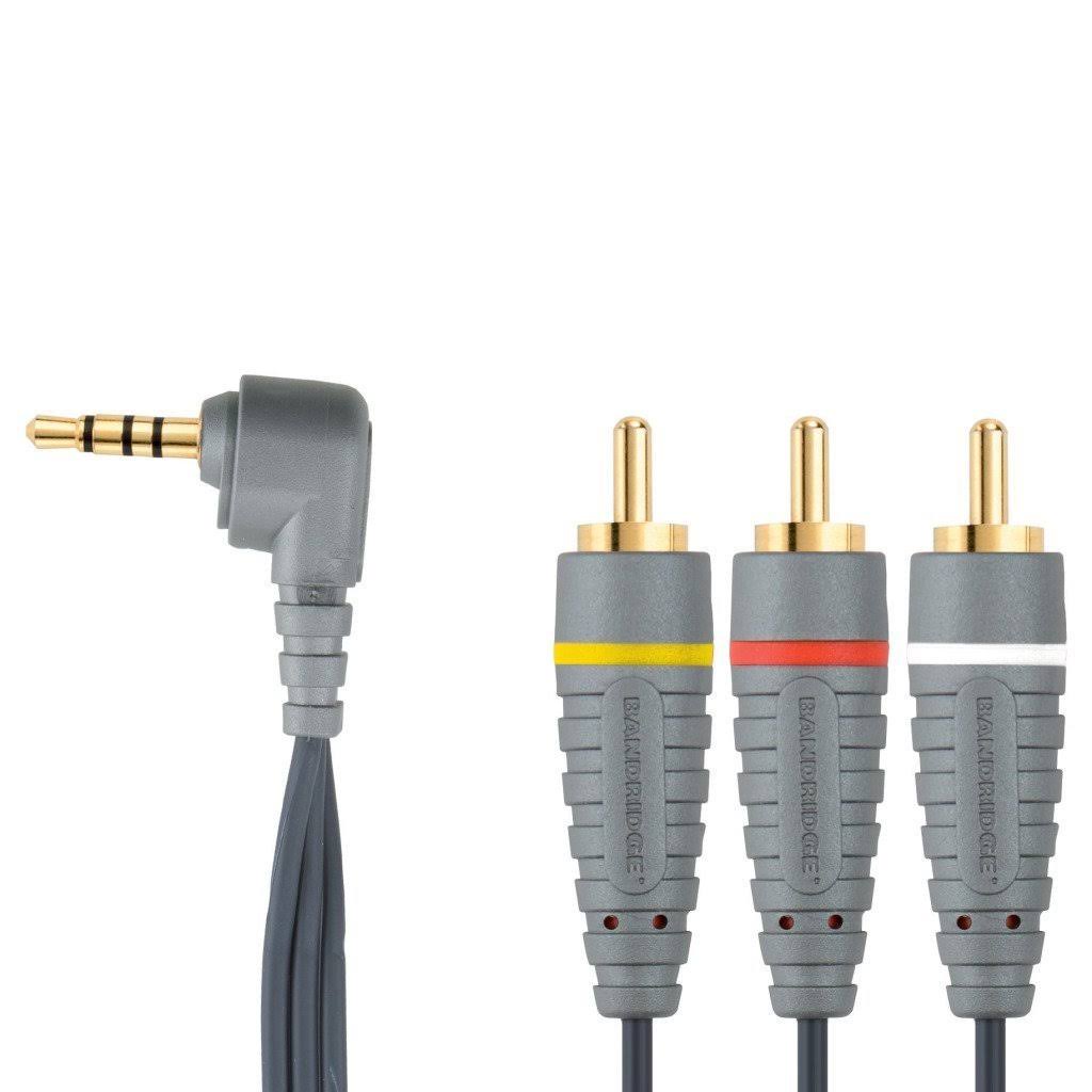 2m 3.5mm 3X RCA Cable Black U67967