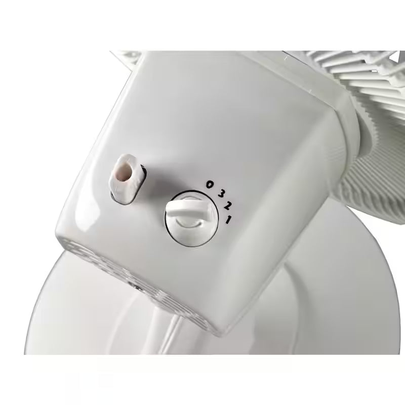 White 3 Speed Oscillating Table Fan R10518