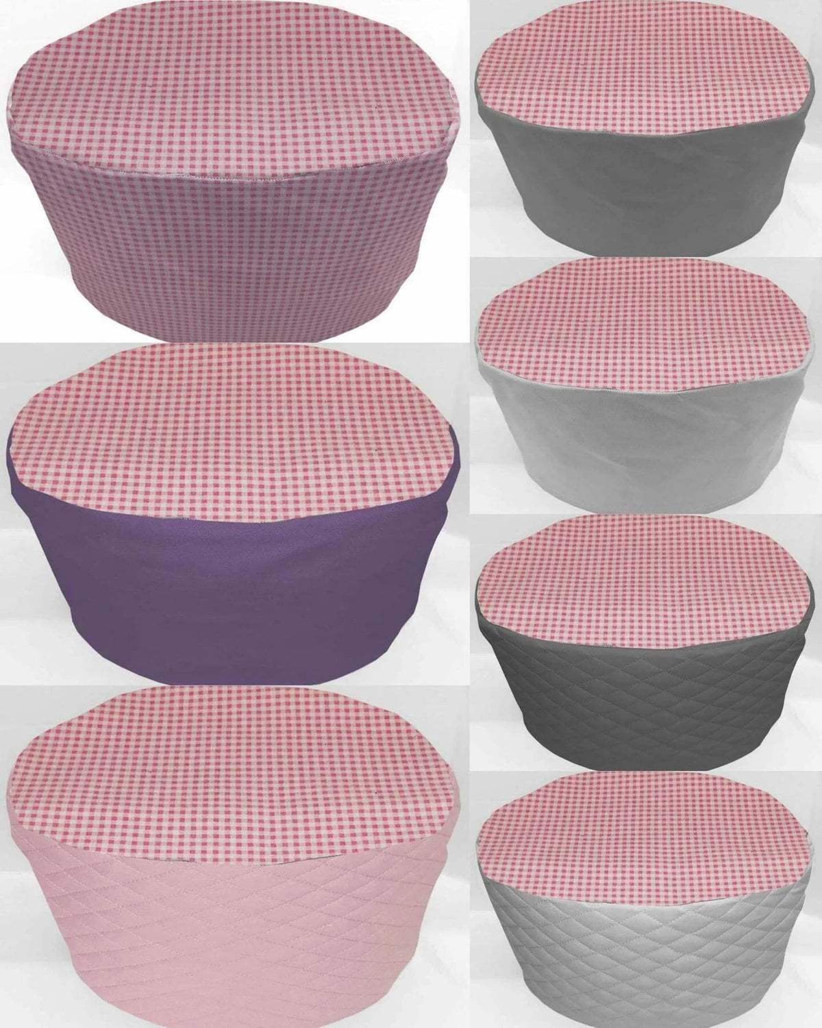 Pink & White Checked Gingham Slow Cooker Cover O1324