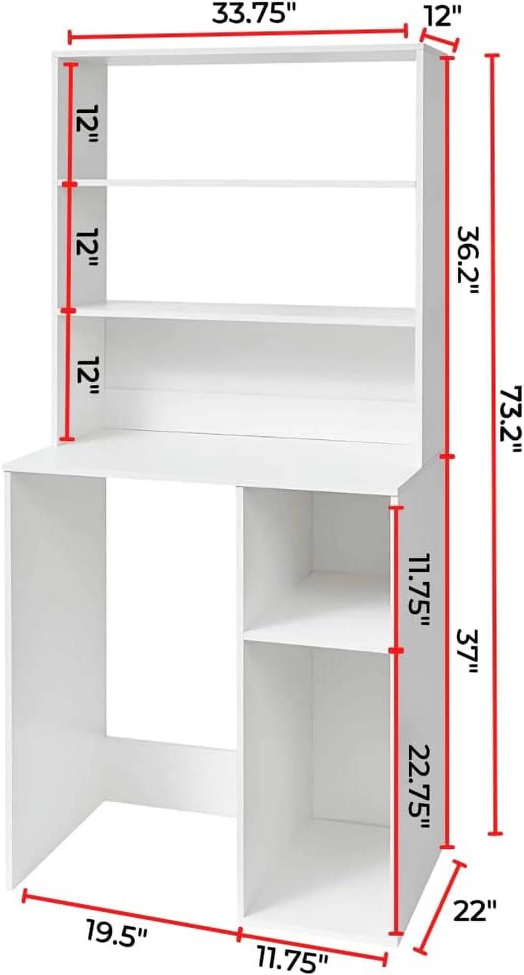White Mini Fridge Dorm Station With Top Shelf W1594