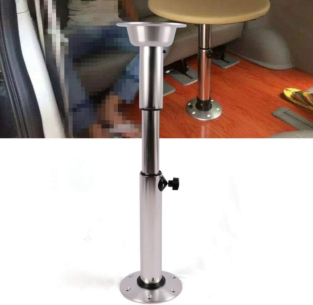 Adjustable Table Pedestal Stand 22-28 Inch Aluminum Finish Removable Q765