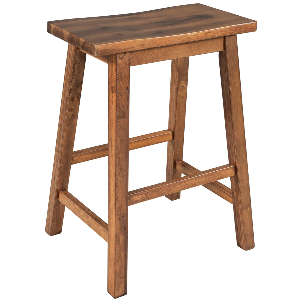 Set of 2 Solid Wood Counter-Height Stools Z287502