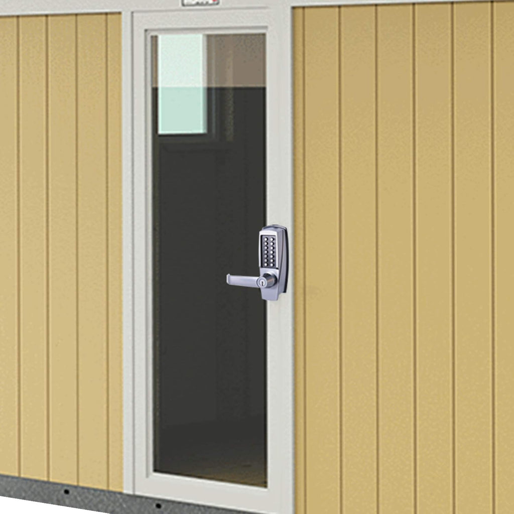 Mechanical Push Button Lever Lock, 60mm Backset, 13 Digit Keypad, Satin Chrome G61694