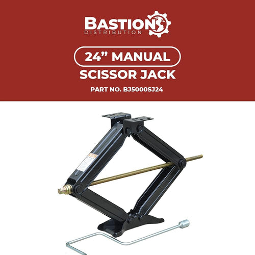 24" Scissor Jack with Crank Handle, 5000lbs Capacity, Pack of 2 T72700