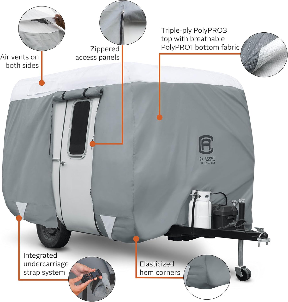 Molded Fiberglass Travel Trailer Cover H23556