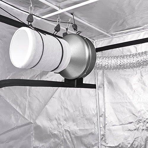 6 inch 442 CFM Inline Fan Carbon Filter 16 Feet Ducting Combo with Variable Speed Controller and Rope Hanger N7227