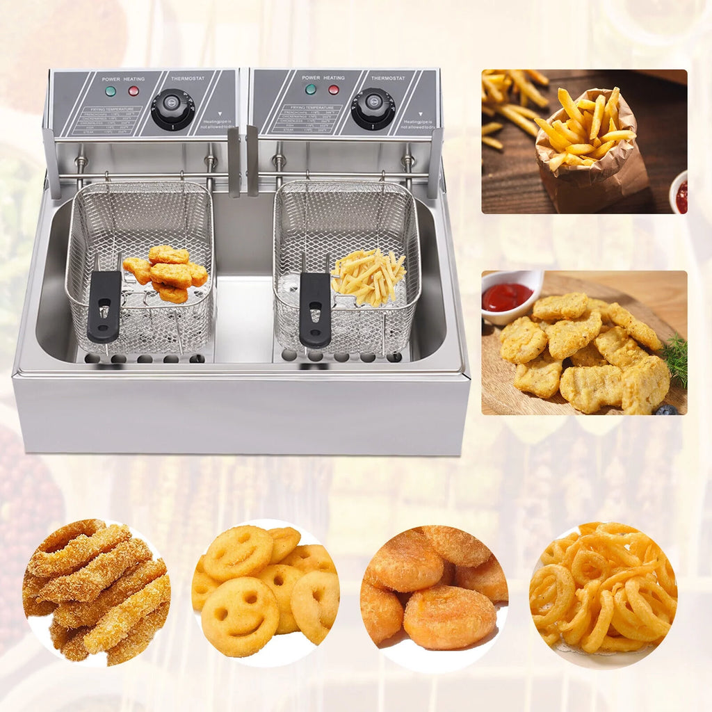 5000W 12L Stainless Steel Electric Deep Fryer J9826