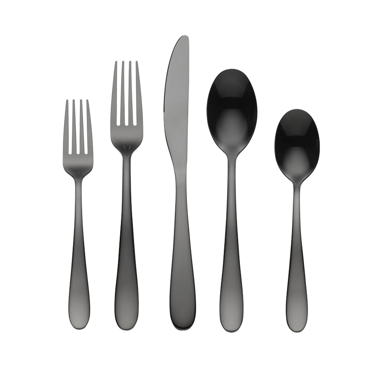 Black 40 Piece Flatware Set K685597