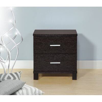 2 Drawer Night Stand in Dark Espresso W496266