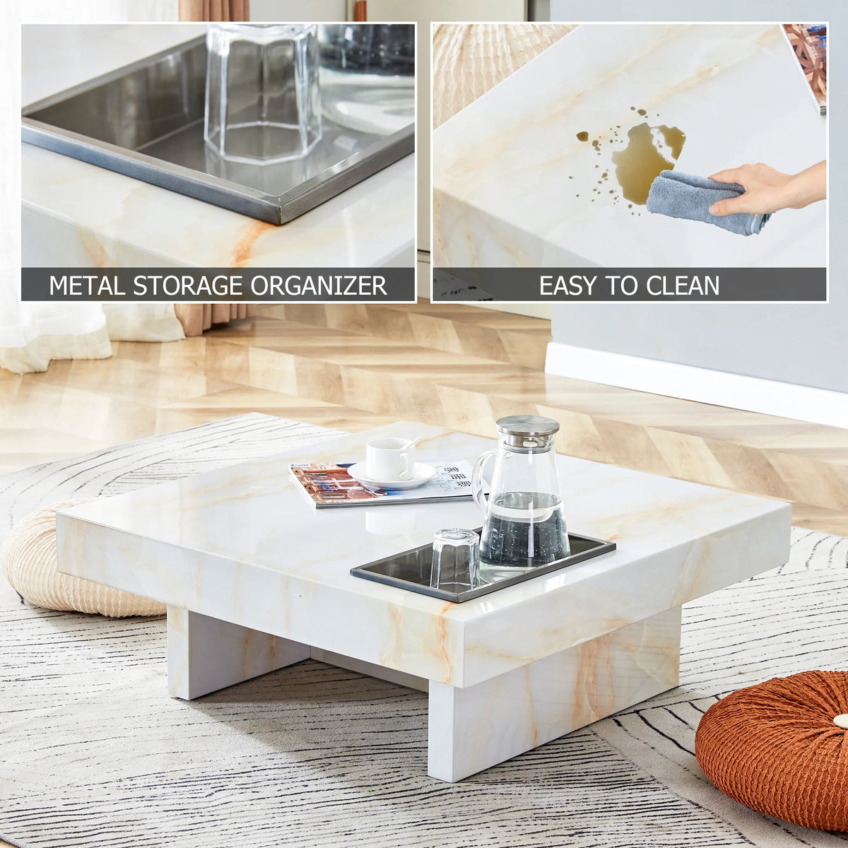 Imitation Marble Coffee Table Q2192