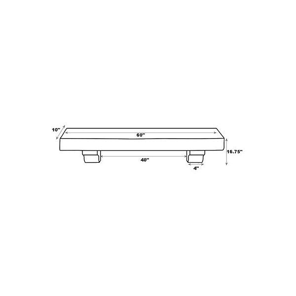 Distressed Cherry Fireplace Mantel Shelf F3098